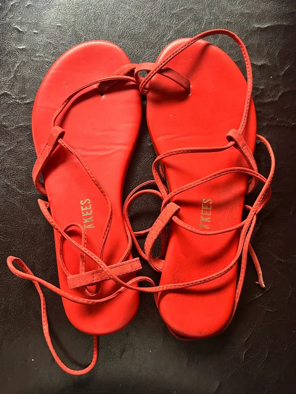 Great Condition Tkees Tie-Up Strappy Sandals. Size 5 (fits 5.5).